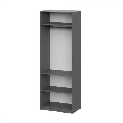 Шкаф распашной с наполнением Арника (3 полки + штанга) ШК 5 (800), Графит
