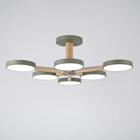 Потолочная люстра Wi-Fi на штанге Turna L6 Khaki By ImperiumLoft Turna-B01 (LED, 220V, голосовое управление, умный дом - Алиса)