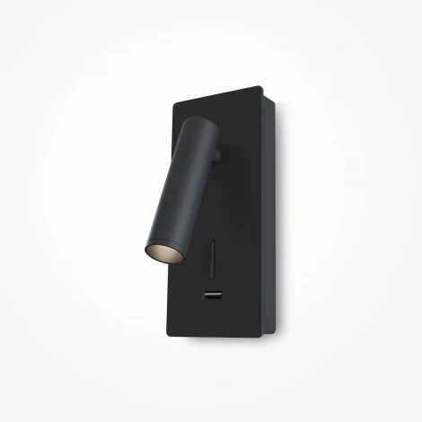 Настенный светильник с usb-портом (бра для чтения) Mirax 3000К 3Вт IP 20 LED Maytoni Technical C041WL-L3B3K (220V, выключатель)