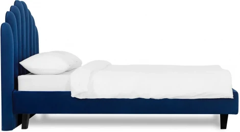 Кровать Queen II Sharlotta L 1600 ОГОГО (арт.577102), (Ткань/Синий)