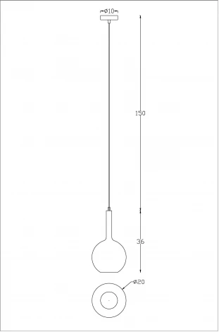 Подвесной светильник Arte Lamp Gala A2720SP-1SG (220V, на проводе, шар)