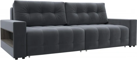 Диван прямой с полками Лига-053 НПБ Лига Диванов (Велюр) арт.128892