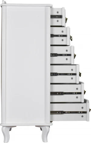 Комод Джульетта узкий 6 ящ., молочный дуб Л от фабрики Mebelik