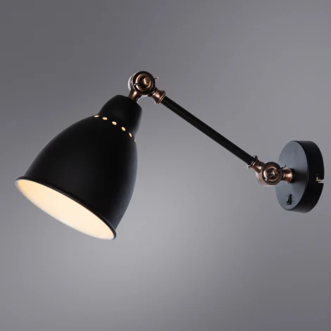 Бра на гибкой ножке Arte Lamp Braccio A2054AP-1BK (220V, выключатель)