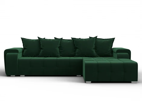 Диван угловой Лига-121 правый угол (ДСП,Брус,Велюр/Зеленый) Лига Диванов 137347
