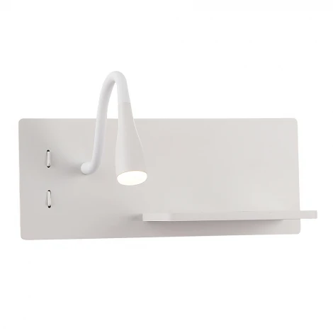 Настенный светильник с беспроводным ЗУ на гибкой ножке и выключателем Crystal Lux ELQI AP11W LED WH