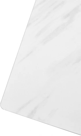 Стол FONDI 180 MARBLES KL-99 Белый мрамор матовый, итальянская керамика/ черный каркас М-City