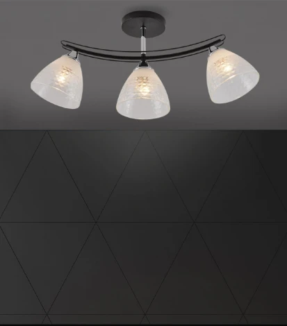 Потолочная люстра на штанге Seven Fires Dzhoun SF3382/3C-BK-CR-WT