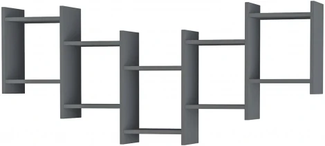 Полка Фигурная BAT SHELF (Дерево/Темно-серый) LEVE