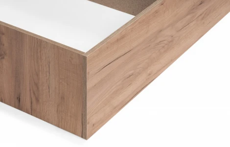 Кровать Woodville Taika 160х200 дуб золотой / камень темный