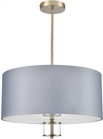 Потолочная люстра на штанге Lumion Damona 8108/5C латунь титаниум/серый, металл/текстиль/стекло E14 5*40W 220V (круглые)