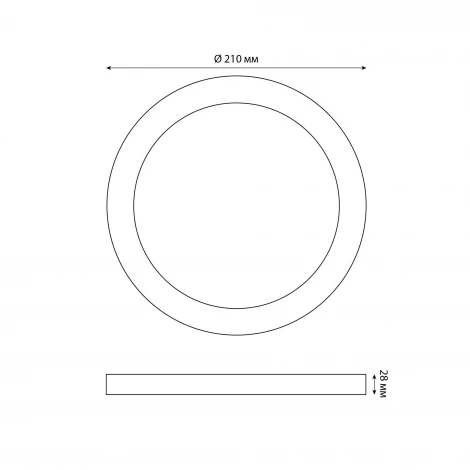 Светильник светодиодный накладной круглый 4000К Volpe ULM-Q241 18W/4000K WHITE
