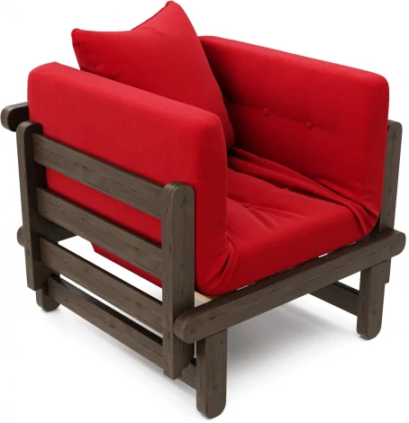 Кресло Arsko Сламбер венге красный велюр