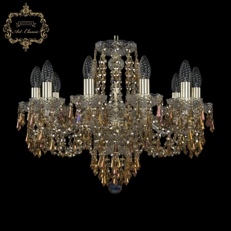 Подвесная люстра Art Classic 11.23 11.23.10.200.Gd.Dr.R777 (220V, хрусталь, на цепи, подсвечник, свеча)