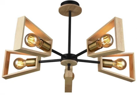 Потолочная люстра на штанге Seven Fires Sherlas SF3334/5C-BK-AB-WD