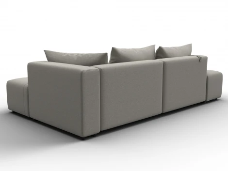 Диван угловой Лига-103 НПБ угол правый (ДСП,Брус,Фанера,Рогожка/Бежевый) Лига Диванов 134809