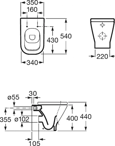 Унитаз приставной Roca Gap 347477000