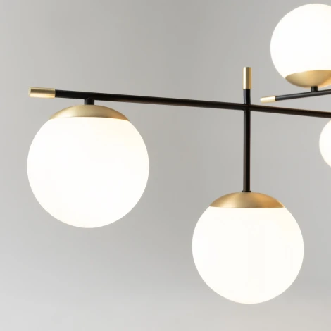 Потолочная люстра на штанге Maytoni Nostalgia MOD048PL-09G (220V, шарики)