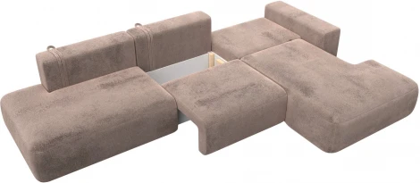 Диван угловой Лига-036 НПБ Модерн Лонг правый угол Лига Диванов (Велюр) арт.127755