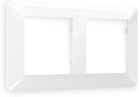 Рамка Ambrella Volt ALFA Line (Белый глянец) 2-ая AF110102