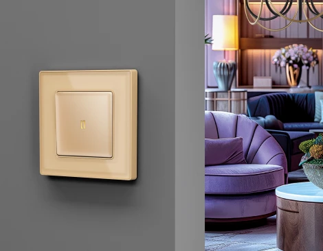 Рамка Ambrella Volt ALFA Arctic (Шампань Стекло органическое) 1-ая AF580601