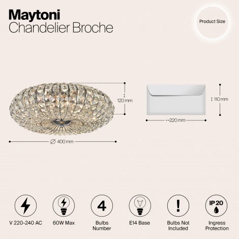 Потолочный светильник Maytoni Broche DIA902-04-N
