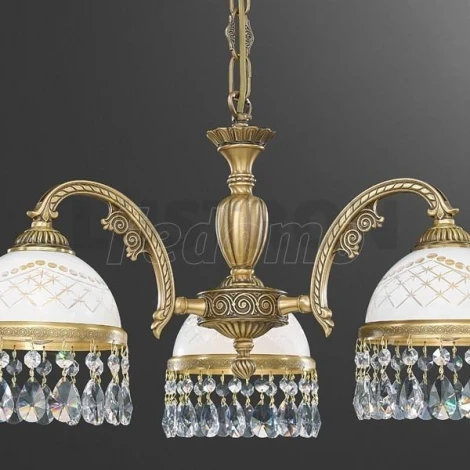 Подвесная люстра Reccagni Angelo 7000 L 7000/3 (220V, подвески, на цепи, узор в клетку)