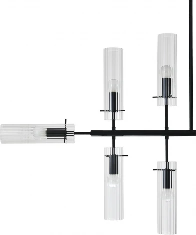 Потолочная люстра на штанге (11053/12R Black) Indigo Saetta V000566 (220V)