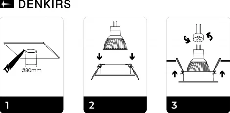 Встраиваемый точечный светильник Denkirs DK3020-CM (220V, круглые)