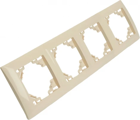 Рамка на 4 поста (слоновая кость) Stekker Эрна Элегант 49669