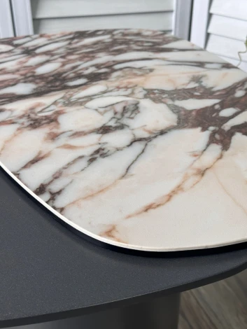 Стол кофейный ARVID TL-312 испанская керамика на стекле/ МДФ окраш. / темно-серый МДФ каркас ®DISAUR (арт.626M05807)