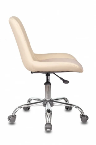 Кресло Бюрократ CH-350SL светло-бежевый текстиль/эко.кожа крестовина металл хром