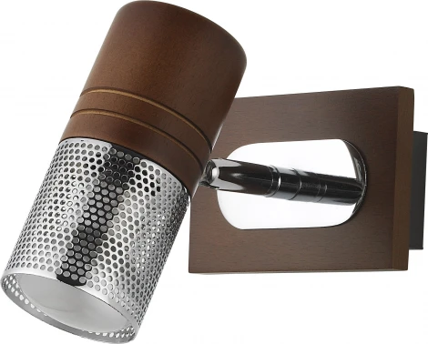 Спот N-Light 6203B 6203B/1E14 chrome + brown wood