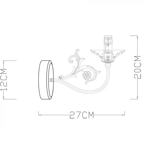 Бра Arte Lamp Faina A5326AP-1WG (220V, подсвечник, свеча)