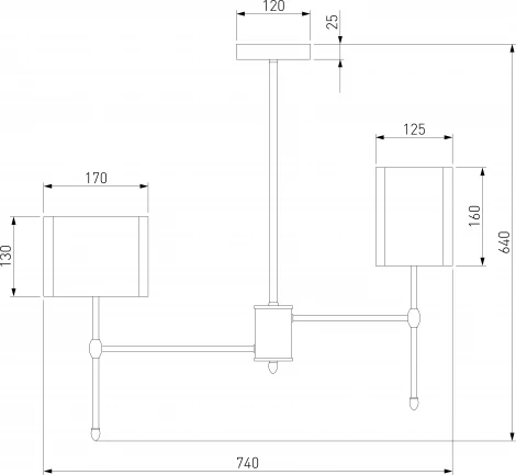 Потолочная люстра Wi-Fi на штанге Eurosvet Notturno 60162/6 черный (220V, управление смартфоном, голосовое управление, умный дом - Minimir Home, Алиса, Маруся, Салют)