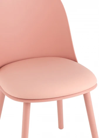 Стул Fog с подушкой пластик пыльно-розовый УТ000036898