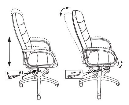 Кресло руководителя Бюрократ CH-808AXSN черный текстиль/эко.кожа крестовина пластик