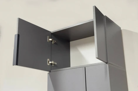 Антресоль двухдверная L600 Баско Mebelson (ЛДСП/Графит) арт.173624,2125