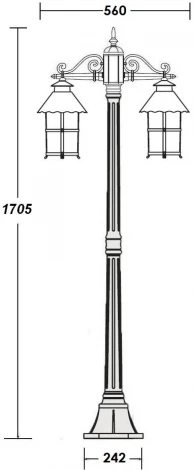 Наземный фонарь Oasis Light CAIOR 1 81508A Bl (220V, IP44)