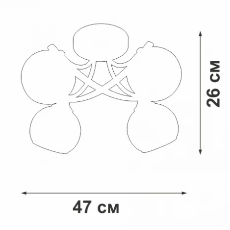 Потолочная люстра Vitaluce V2564-1/4PL