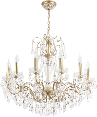 Подвесная люстра Crystal Lux MONTANA SP12 (220V, подвески, на цепи, подсвечник, свеча)