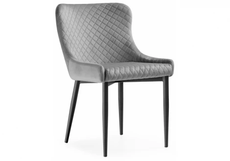 Обеденный стул на металлокаркасе Woodville Teo light gray / black 15023