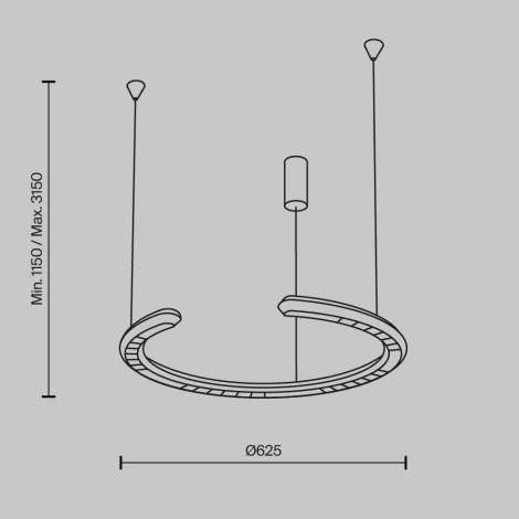 Подвесной светильник Maytoni Motion MOD276PL-L20W3K (LED, 220V, на тросе, круглые)