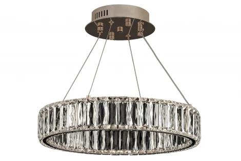 Подвесная люстра светодиодная хрустальная Dio D'Arte Caneva Caneva L 1.5.40.100 N (220V, на тросе, кольцо)