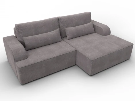 Диван угловой Лига-120 угол правый (ДСП,Брус,Фанера,ЛДС,Велюр/Бежевый) Лига Диванов 137288