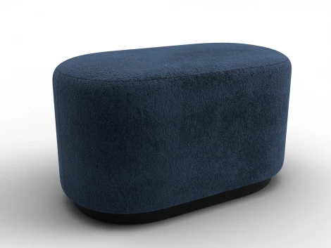 Пуф 007 (ДСП,Фанера/Пластик/Велюр/Синий) Лига Диванов 132379
