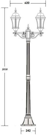 Наземный фонарь ASTORIA 1 L 91308LA Bl Oasis Light