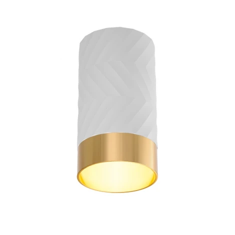 Точечный светильник накладной Wolta WSL-GU10/09WG под лампу GU10 Белый / Золотой LINEA