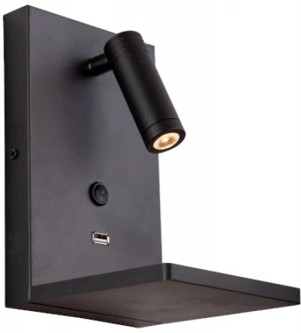 Спот светодиодный с беспроводной зарядкой и USB-портом Lightstar Muro 808527 (220V, выключатель)