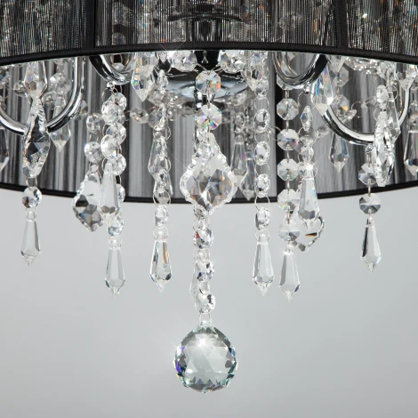 Подвесная люстра Eurosvet 2045 2045/5 хром/черный